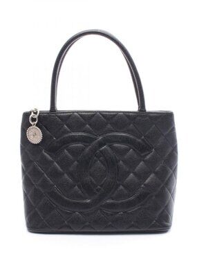 Chanel Tote Bag Reproduction Black Caviar Leather